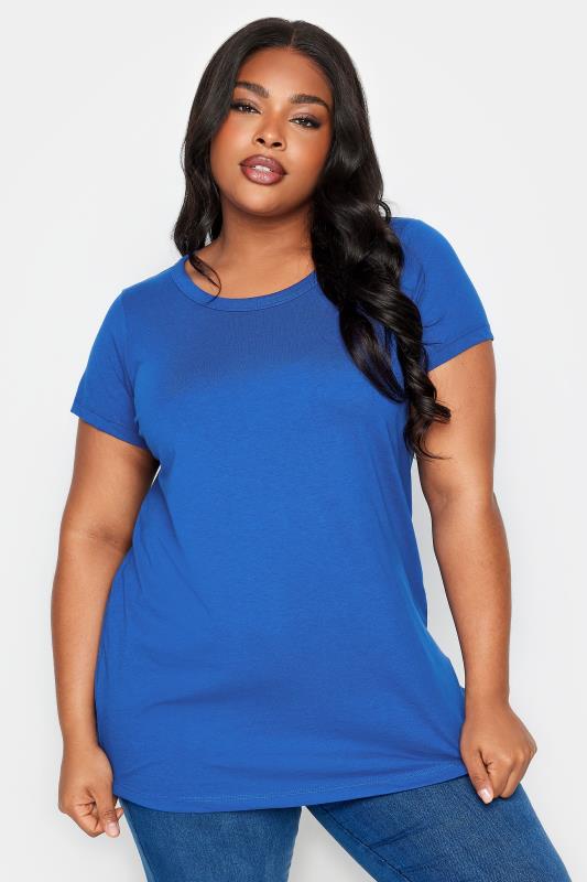 YOURS 3 PACK Plus Size Blue & Pink T-Shirts | Yours Clothing 3