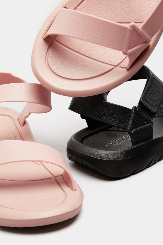 LIMITED COLLECTION Pink Velcro Strap Sandals In Wide EE Fit_E.jpg