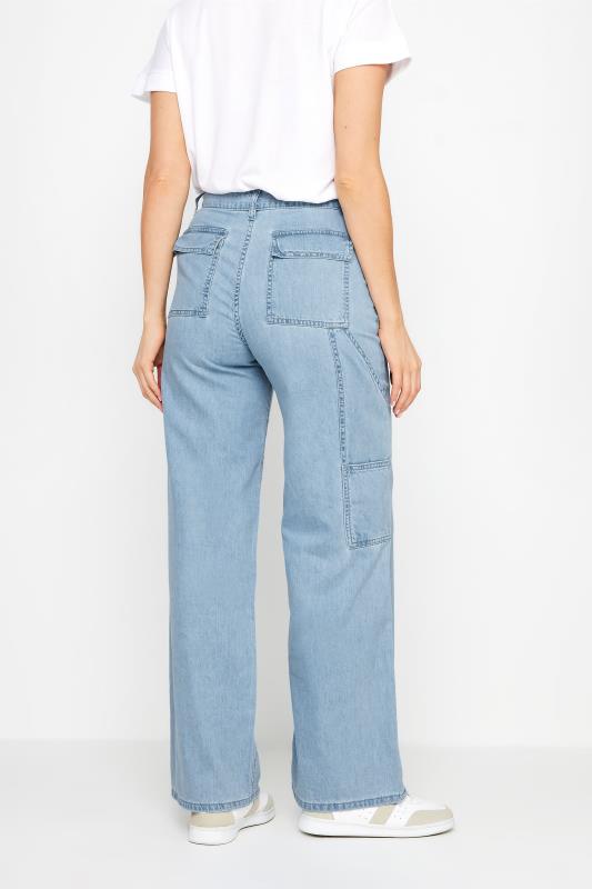 LTS Tall Women's Blue Carpenter Style Wide Leg Jeans | Long Tall Sally 3