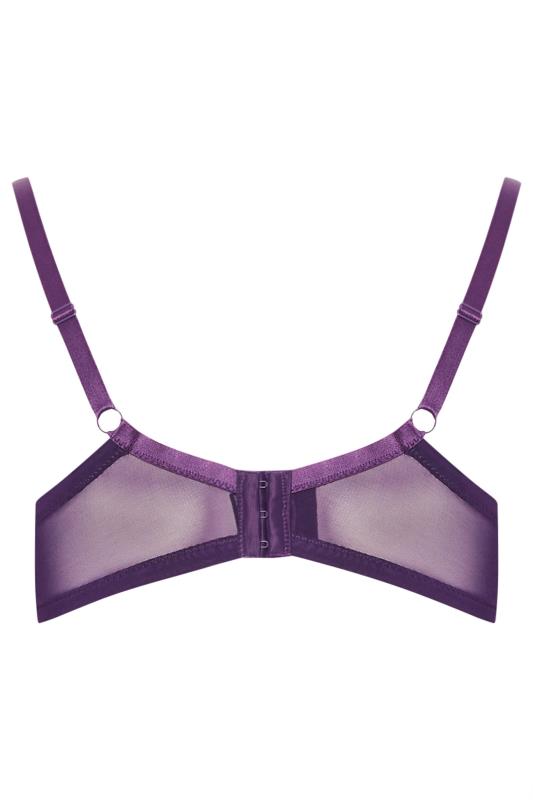 M&Co 2 PACK Purple & Black Floral Lace Trim Bra | M&Co 15