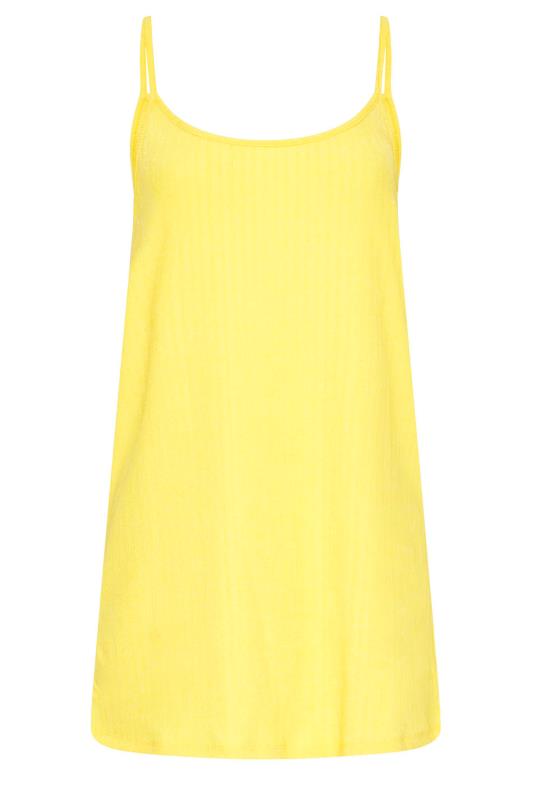 LTS Tall Yellow Ribbed Strappy Vest Top 6