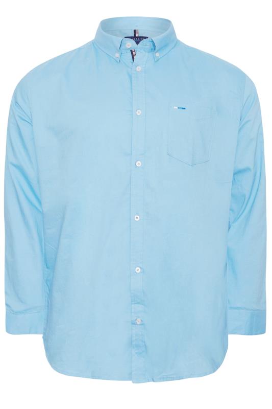 BadRhino Big & Tall Light Blue Essential Long Sleeve Oxford Shirt 3