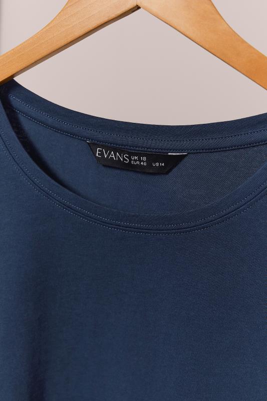 EVANS Plus Size Navy Blue Essential T-Shirt | Evans 7