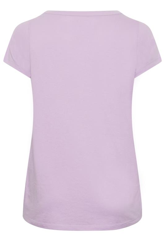 YOURS Plus Size Curve Purple Essential T-Shirt | Yours Clothing  7