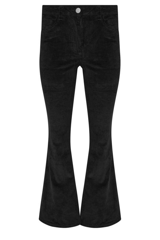 PixieGirl Petite Women's Black Cord Detail Flared Trousers | PixieGirl 5