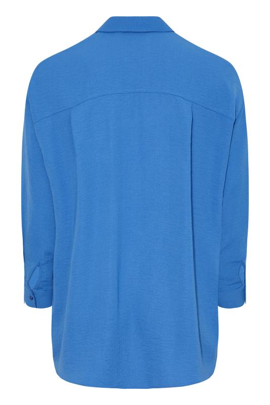 YOURS LONDON Curve Cobalt Blue Oversized Shirt 7