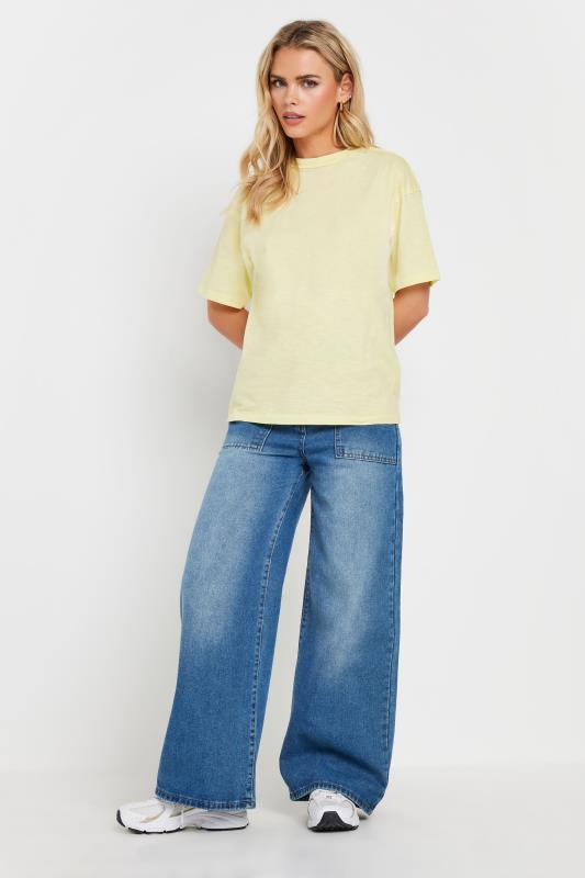 PixieGirl Petite Women's 2 PACK Grey & Yellow Seam Detail Cotton T-Shirt | PixieGirl 2