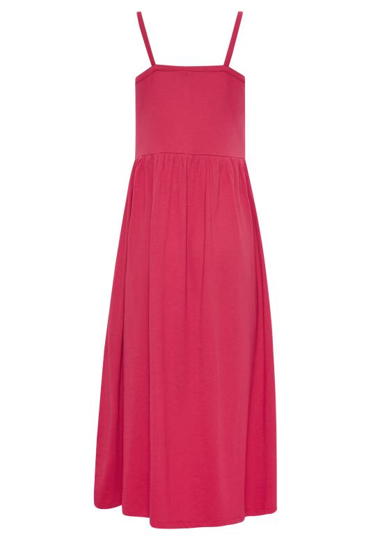 LTS Tall Hot Pink Button Through Cami Dress | Long Tall Sally  7