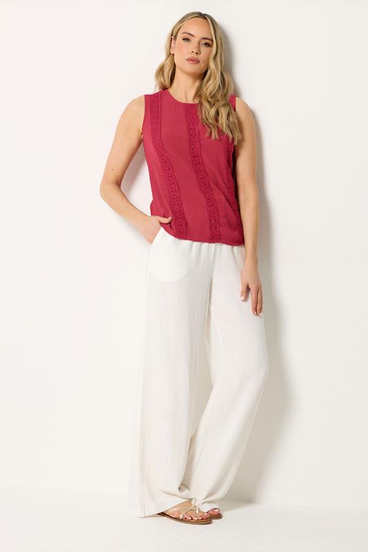 LTS Tall Women's Wine Red Detailing Top | Long Tall Sally 1