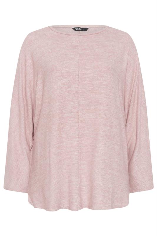 YOURS Plus Size Pink Batwing Sleeve Soft Touch Jumper | Yours Clothing 5