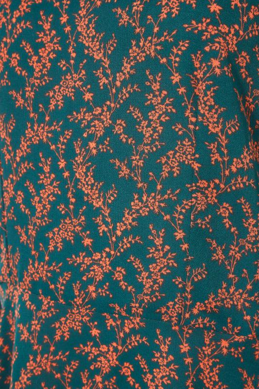LTS Tall Green Floral Print Fit & Flare Midi Dress_S.jpg