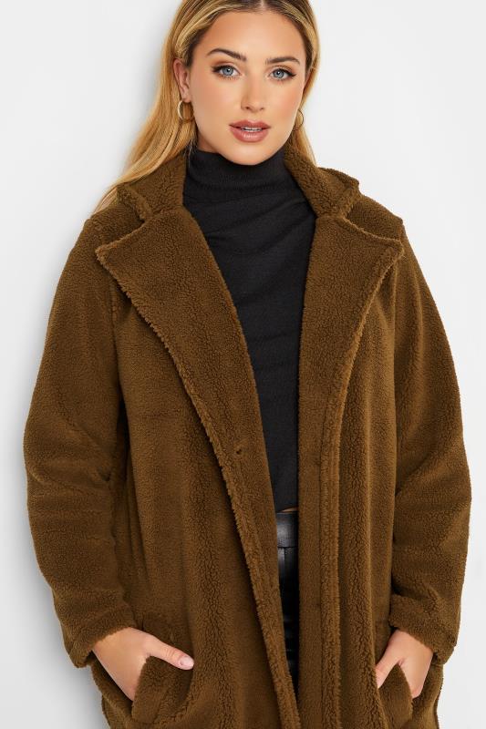 YOURS LUXURY Curve Brown Faux Fur Coat | Yours Clothing 4