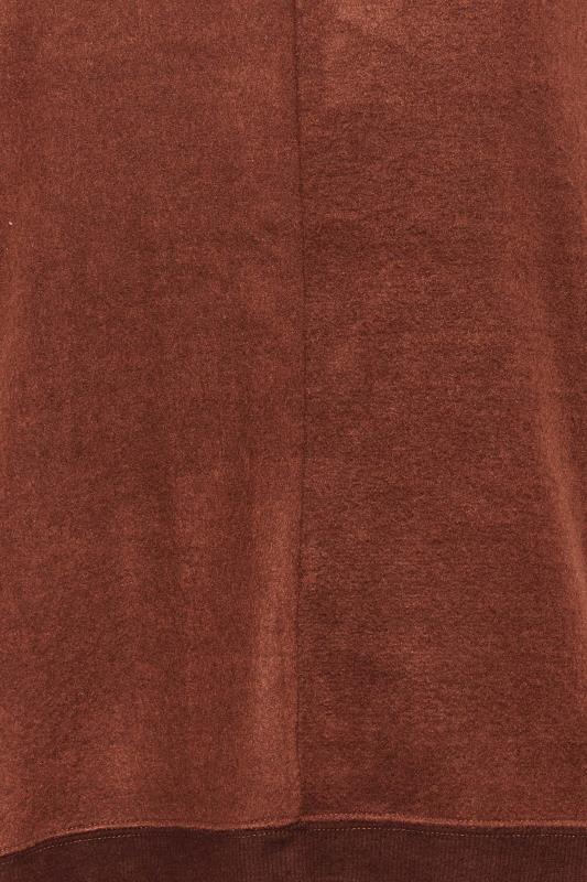 Plus Size Brown Soft Touch Fleece Sweatshirt | Yours Clothing 5