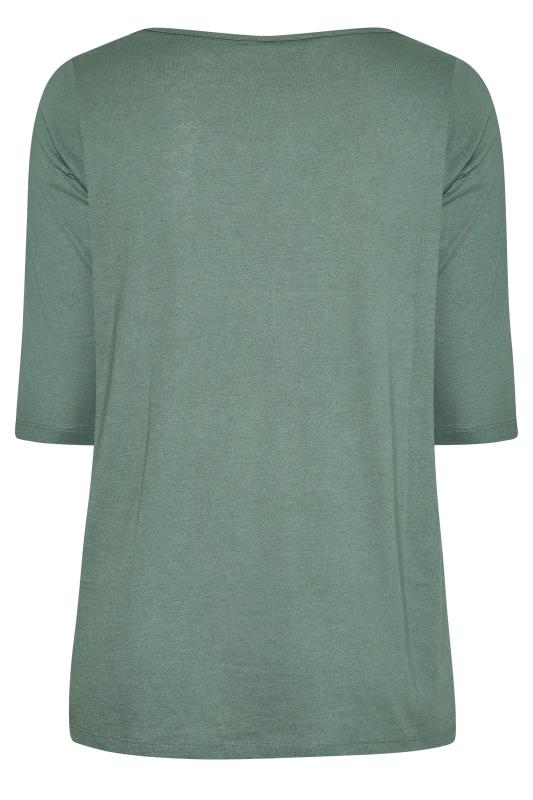 Sage Green V-Neck Essential T-Shirt_BK.jpg