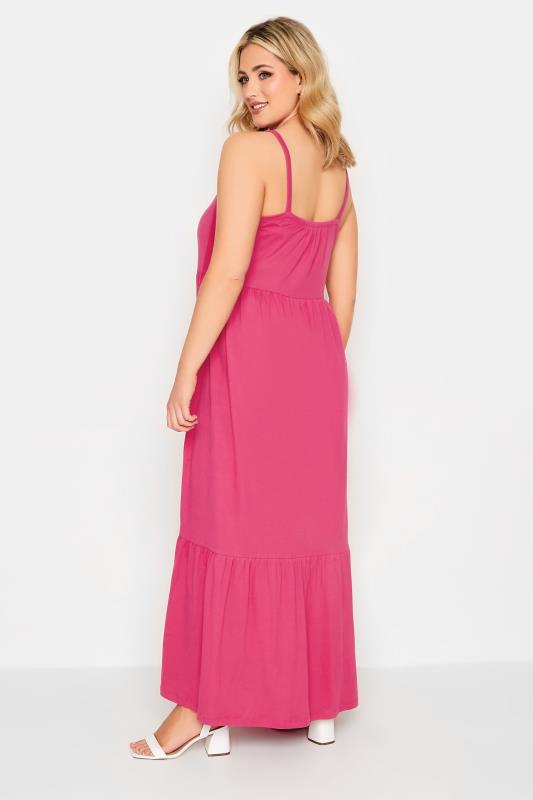 YOURS Plus Size Pink Maxi Sundress | Yours Clothing 3