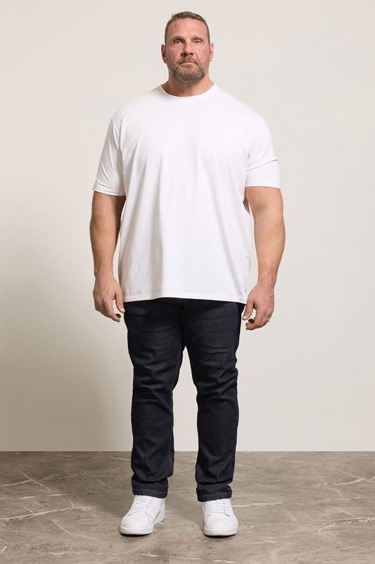 D555 Indigo Blue Tapered Stretch Jeans | BadRhino 1