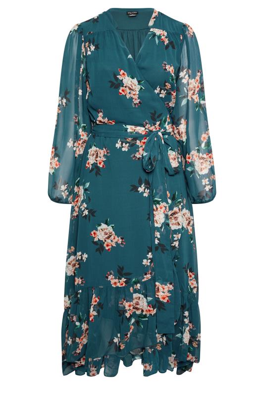 Evans Green Floral Print Maxi Dress | Evans  1