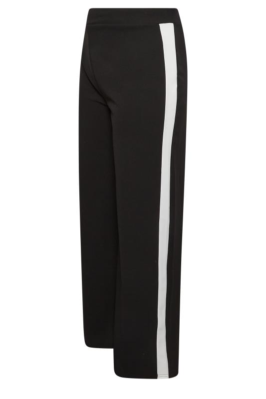 YOURS Plus Size Black & White Contrast Stripe Super Wide Leg Trousers | Yours Clothing 6