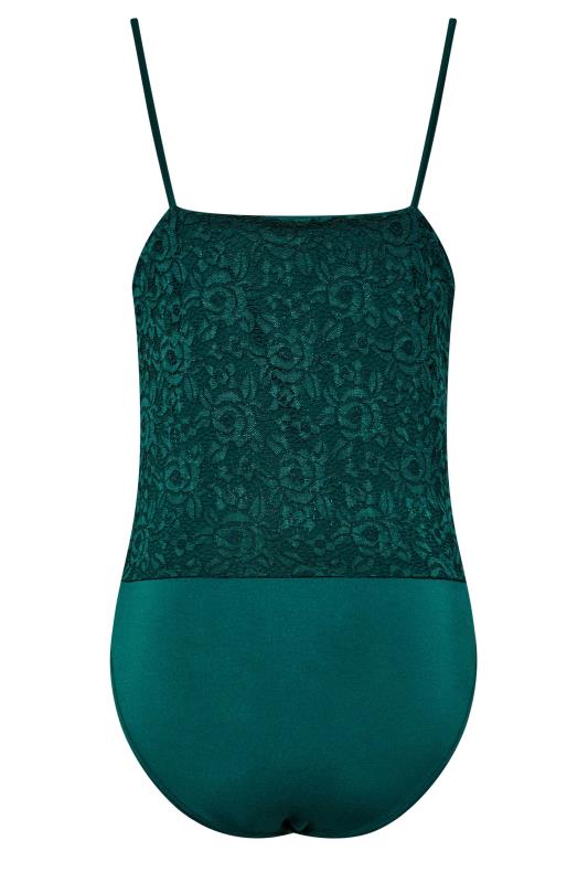 LTS Tall Women's Dark Green Lace Bodysuit | Long Tall Sally 8