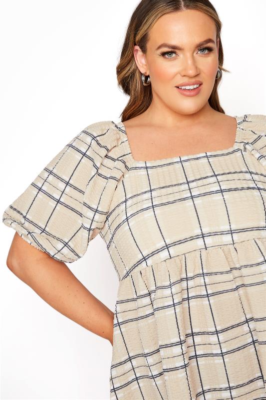 LIMITED COLLECTION Curve Cream Check Milkmaid Top_D.jpg