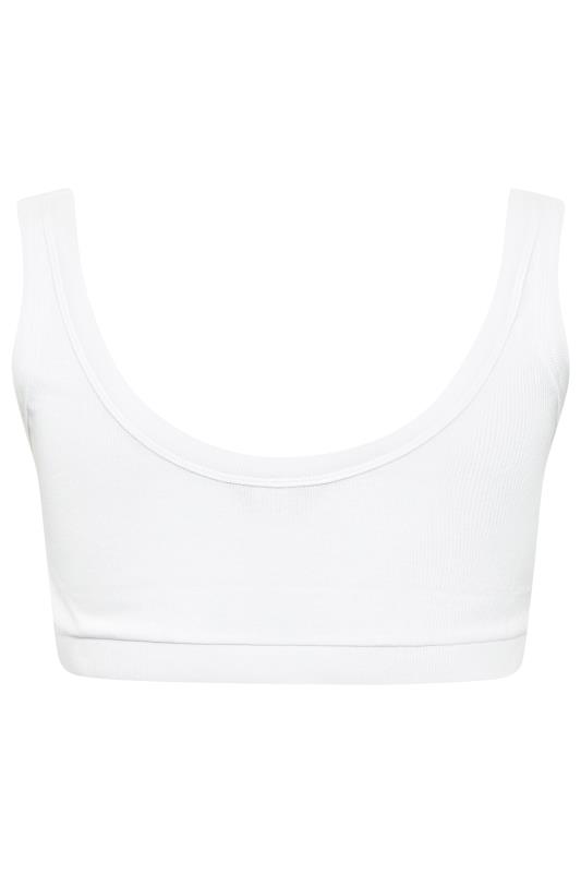 YOURS 2 PACK Plus Size Black & White Ribbed Crop Tops | Yours Clothing  5