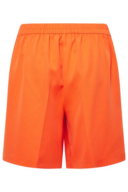 YOURS Plus Size Curve Bright Orange Tailored Shorts | Yours Clothing  5