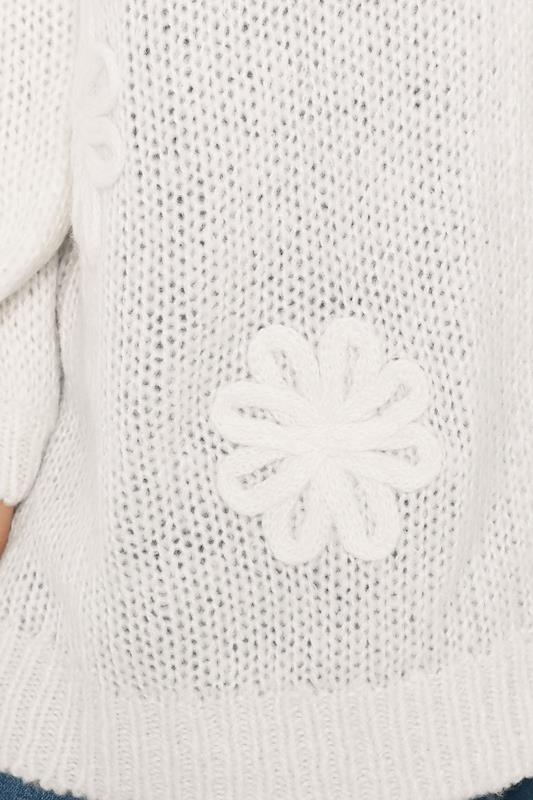 M&Co Ivory White Embroidered Flower Cardigan | M&Co 4