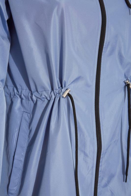 Plus Size Blue Pocket Parka | Yours Clothing 6