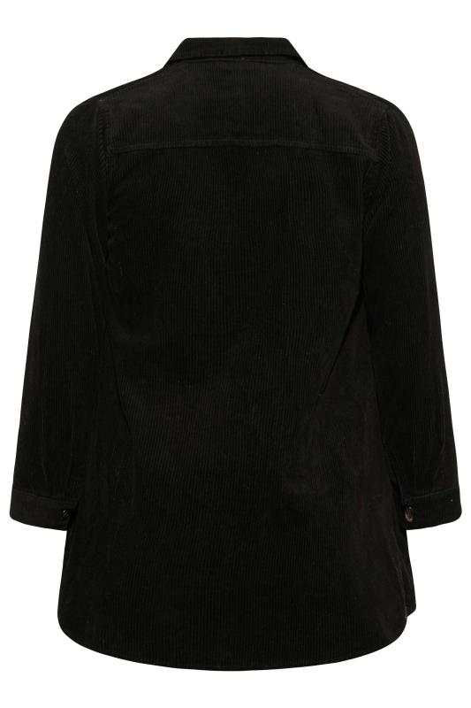 LIMITED COLLECTION Plus Size Womens Black Corduroy Shacket | Yours Clothing 7