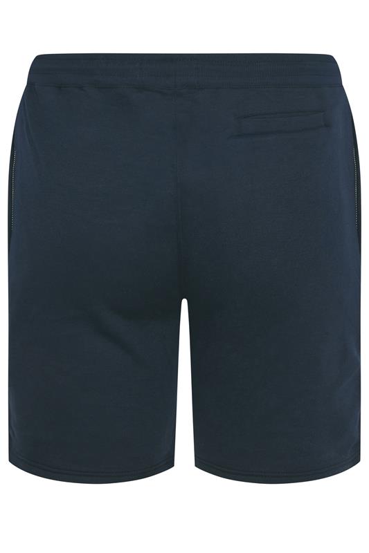 BadRhino Big & Tall Navy Blue Zip Pocket Jogger Shorts | BadRhino 6