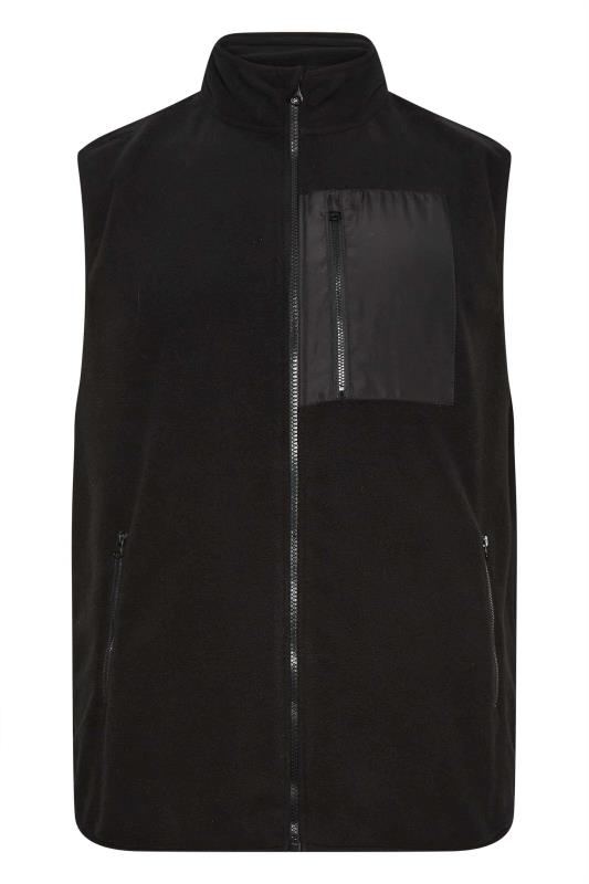 BadRhino Big & Tall Black Fleece Pocket Gilet | BadRhino 5