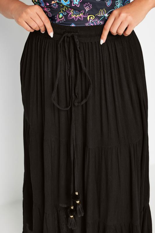 YOURS Curve Plus Size Black Tiered Beach Skirt | Yours Clothing  5
