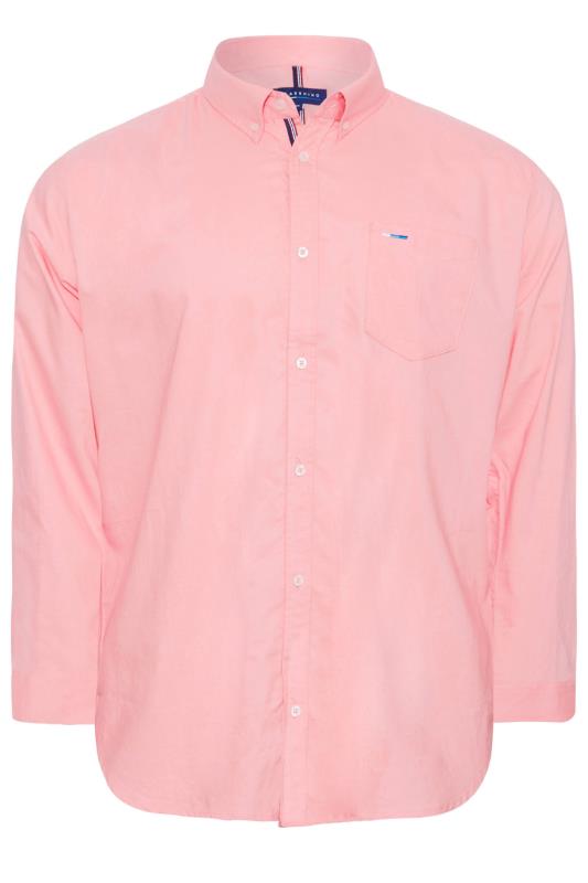BadRhino Big & Tall Pink Essential Long Sleeve Oxford Shirt 3