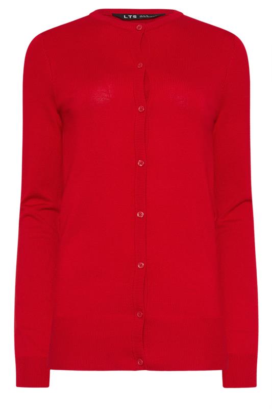 LTS Tall Red Button Down Knit Cardigan | Long Tall Sally  5