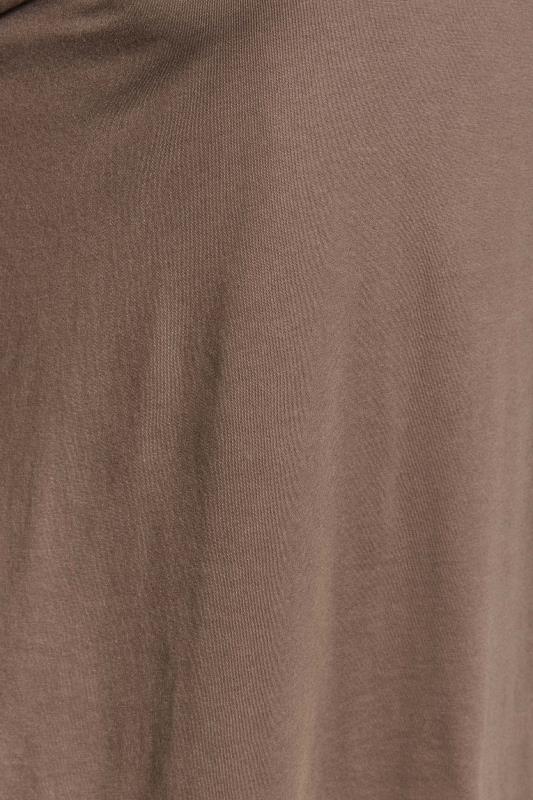 Curve Mocha Brown Long Sleeve T-Shirt 4