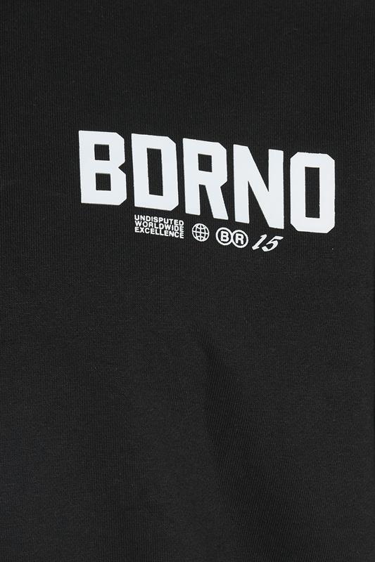 BDRNO Premium Big & Tall Black Logo Hoodie | BadRhino 7