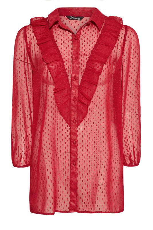 LIMITED COLLECTION Red Dobby Chiffon Shirt_F.jpg