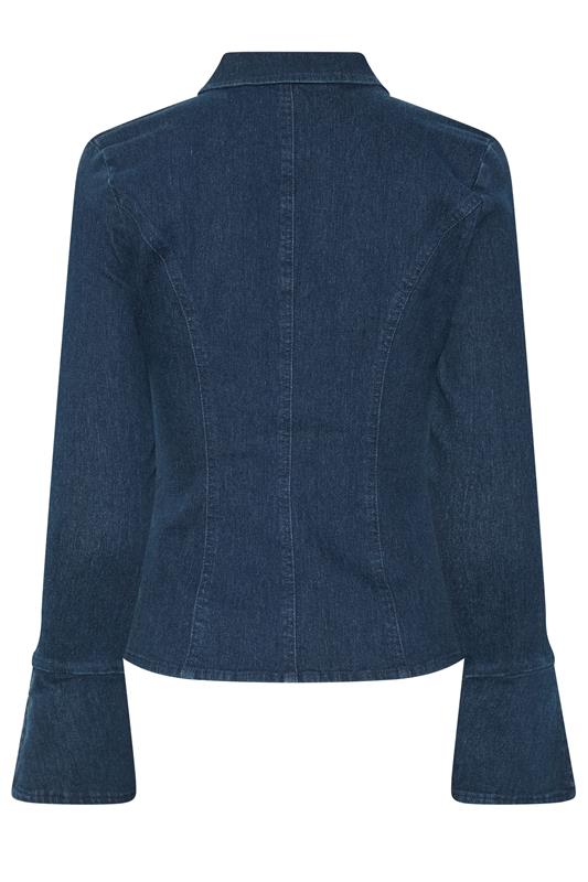 PixieGirl Petite Women's Indigo Blue Zip Denim Jacket | PixieGirl  2