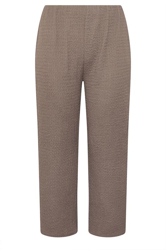 LIMITED COLLECTION Plus Size Brown Textured Trousers | Yours Clothing 6