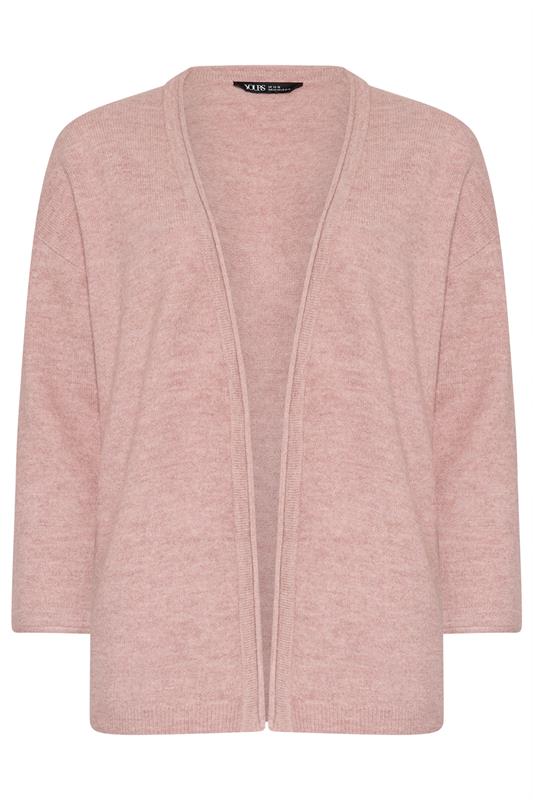 YOURS Plus Size Pink Soft Touch Knitted Cardigan | Yours Clothing 5