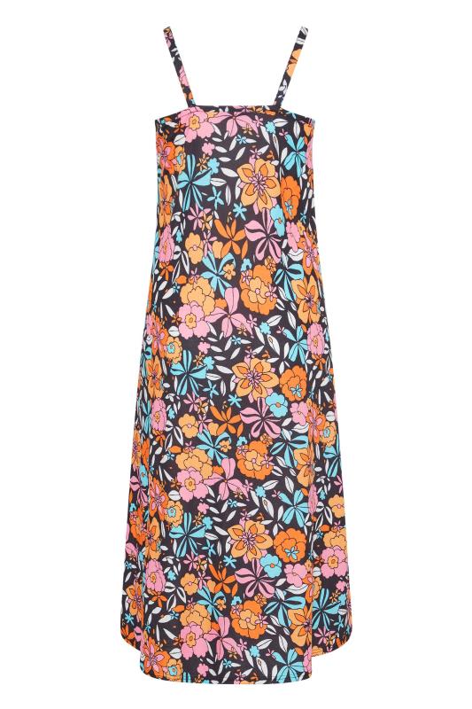 LIMITED COLLECTION Curve Black Floral Retro Ruched Dress 6