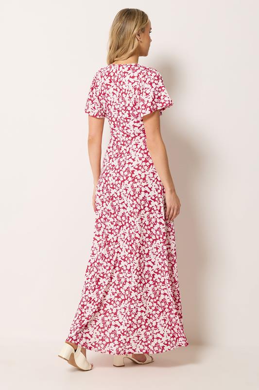 LTS Tall Women's Red Ditsy Floral Wrap Maxi Dress | Long Tall Sally 2