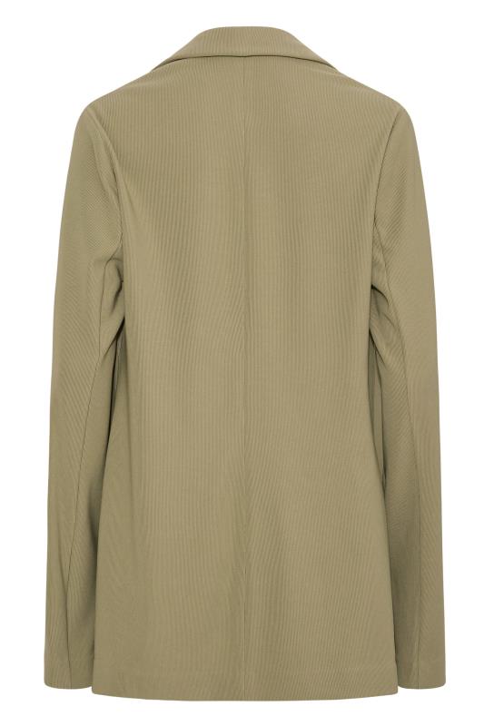 LTS Tall Women's Sage Green Ribbed Blazer Jacket | Long Tall Sally 6
