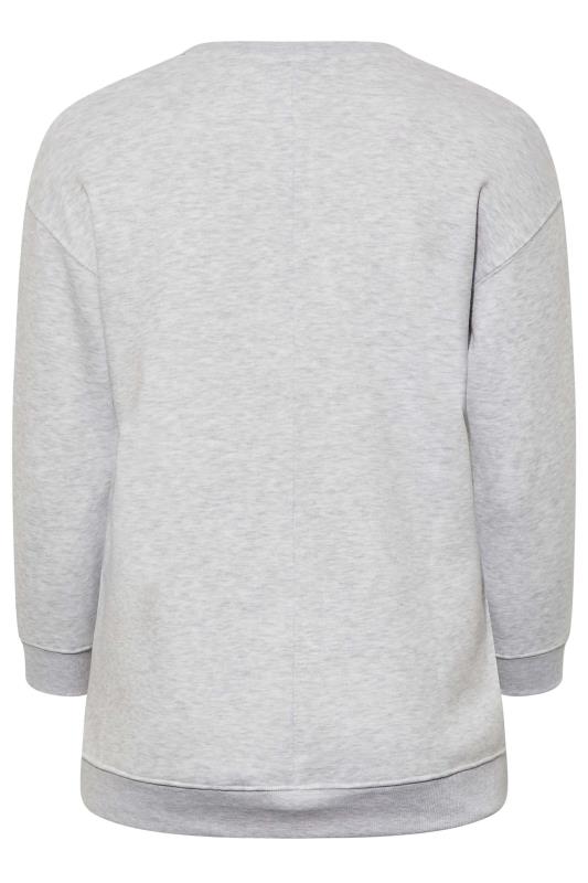 Plus Size Grey 'Paris' Slogan Sweatshirt | Yours Clothing 6