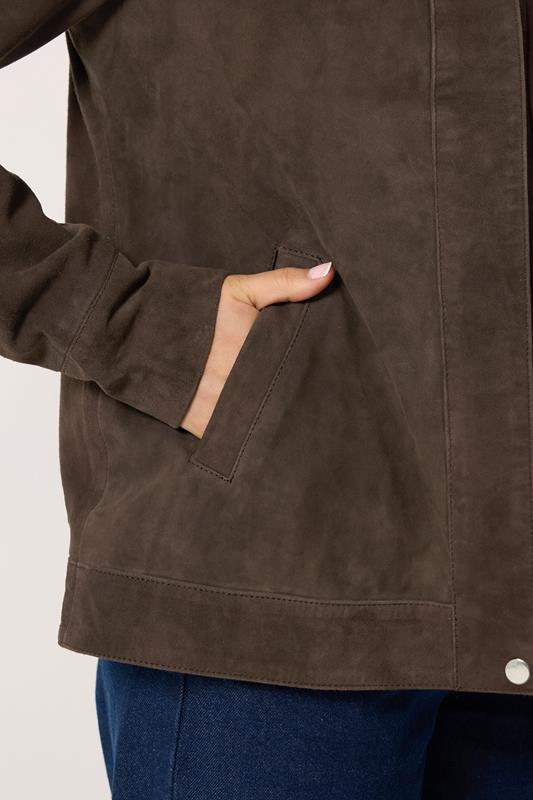 LTS PREMIUM Tall Women's Brown Suede Jacket | Long Tall Sally 4