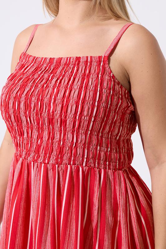 LIMITED COLLECTION Plus Size Red Stripe Maxi Dress | Yours Clothing 4