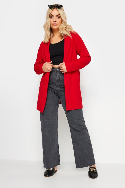 YOURS Plus Size Red Pocket Blazer | Yours Clothing 2