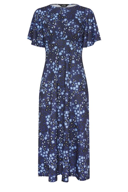  Grande Taille LTS Tall Navy Blue Floral Midi Dress