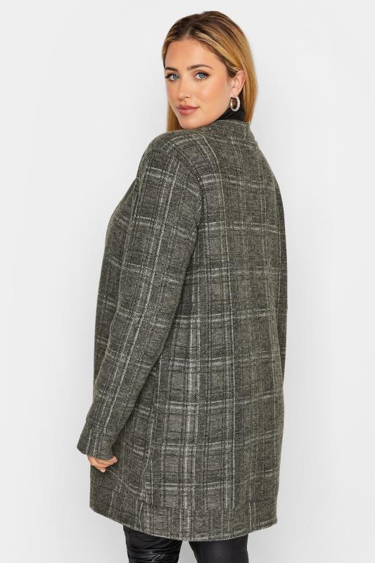 Curve Grey Check Button Soft Touch Cardigan 4