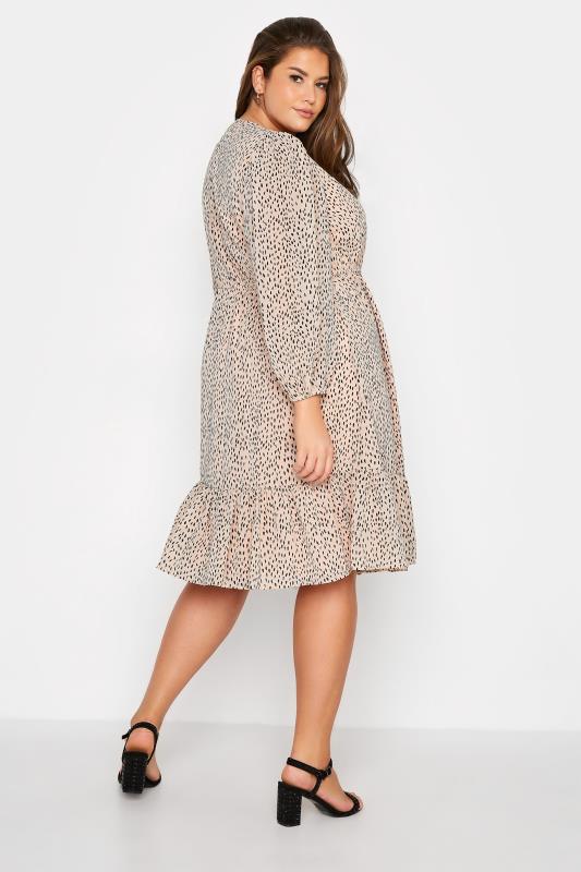 YOURS LONDON Plus Size Pink Dalmatian Print Smock Dress | Yours Clothing 3